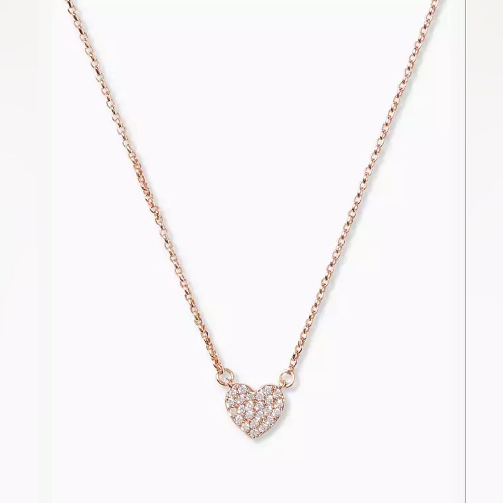 Kate Spade Pave Heart Mini Pendant Necklace